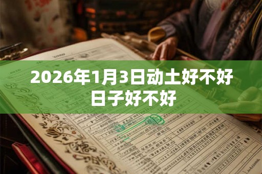 2026年1月3日动土好不好 日子好不好 2026年1月3日动土好不好 日子好不好
