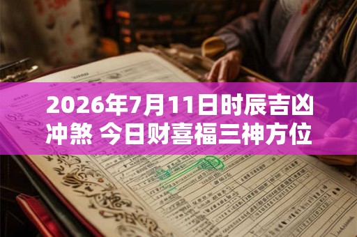 2026年7月11日时辰吉凶冲煞 今日财喜福三神方位查询 2026年7月11日时辰吉凶冲煞 今日财喜福三神方位查询