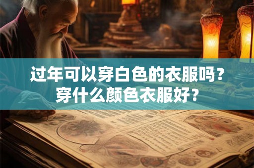 过年可以穿白色的衣服吗？穿什么颜色衣服好？