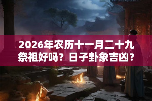 2026年农历十一月二十九祭祖好吗？日子卦象吉凶？