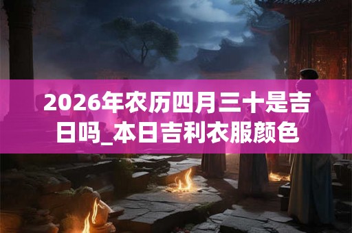 2026年农历四月三十是吉日吗_本日吉利衣服颜色