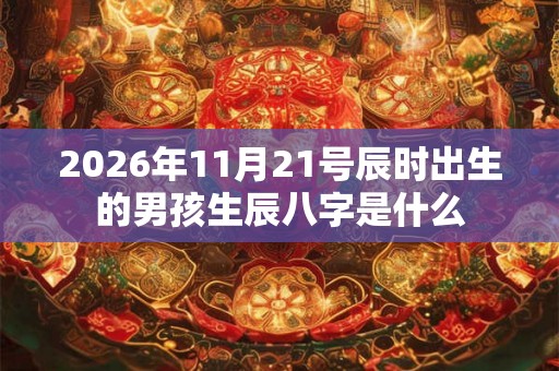 2026年11月21号辰时出生的男孩生辰八字是什么