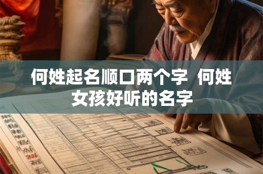 何姓起名顺口两个字  何姓女孩好听的名字