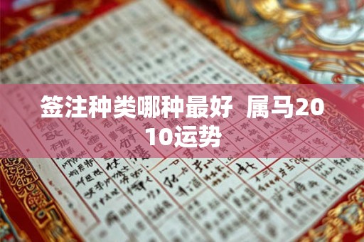 签注种类哪种最好 属马2010运势 签注种类哪种最好 属马2010运势