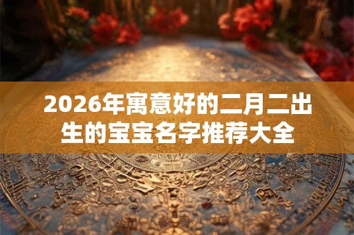 2026年寓意好的二月二出生的宝宝名字推荐大全
