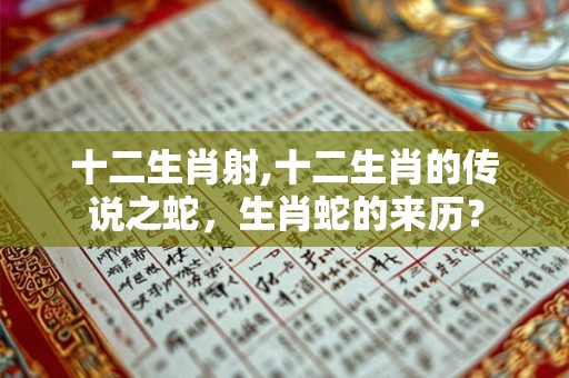 十二生肖射,十二生肖的传说之蛇，生肖蛇的来历？