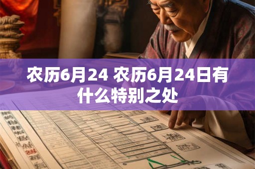 农历6月24 农历6月24日有什么特别之处 农历6月24 农历6月24日有什么特别之处