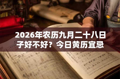 2026年农历九月二十八日子好不好？今日黄历宜忌