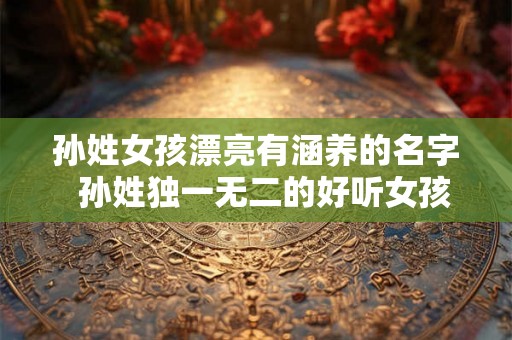 孙姓女孩漂亮有涵养的名字 孙姓独一无二的好听女孩名字 孙姓女孩漂亮有涵养的名字 孙姓独一无二的好听女孩名字