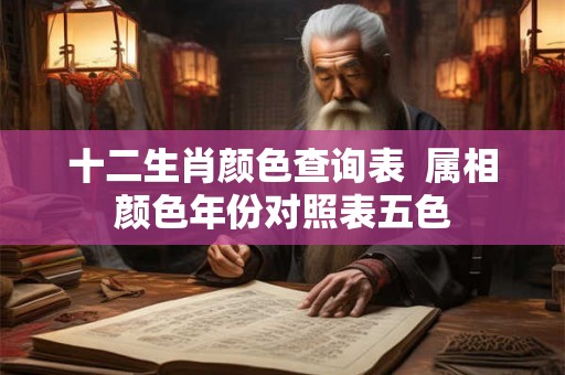 十二生肖颜色查询表 属相颜色年份对照表五色 十二生肖颜色查询表 属相颜色年份对照表五色