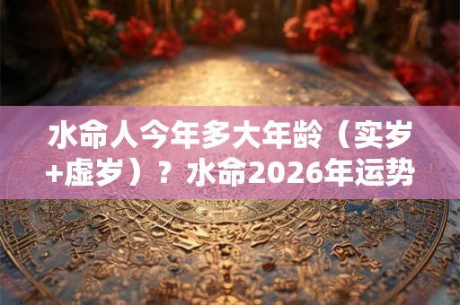 水命人今年多大年龄（实岁+虚岁）？水命2026年运势详解