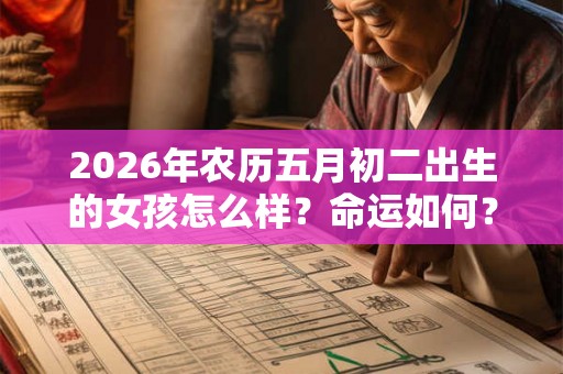 2026年农历五月初二出生的女孩怎么样？命运如何？