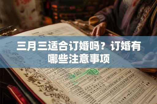 三月三适合订婚吗？订婚有哪些注意事项