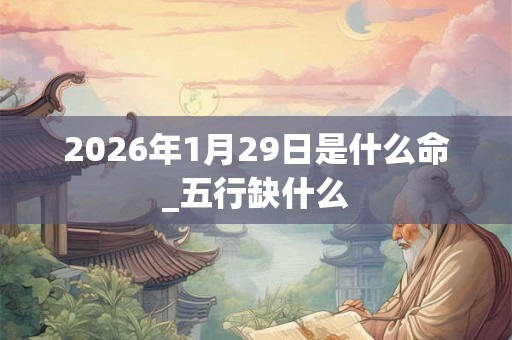 2026年1月29日是什么命_五行缺什么 2026年1月29日是什么命_五行缺什么