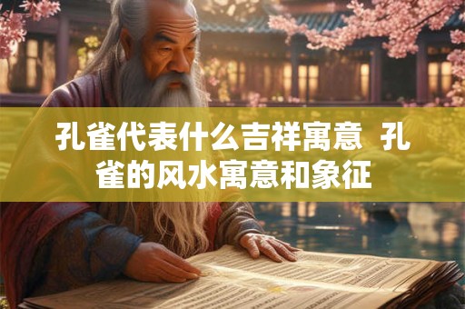 孔雀代表什么吉祥寓意 孔雀的风水寓意和象征 孔雀代表什么吉祥寓意 孔雀的风水寓意和象征