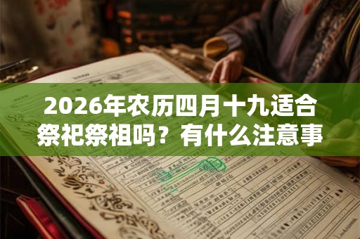 2026年农历四月十九适合祭祀祭祖吗？有什么注意事项？