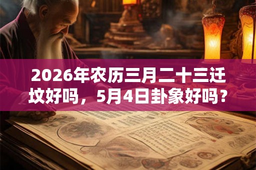 2026年农历三月二十三迁坟好吗，5月4日卦象好吗？