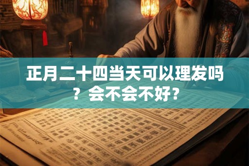 正月二十四当天可以理发吗？会不会不好？