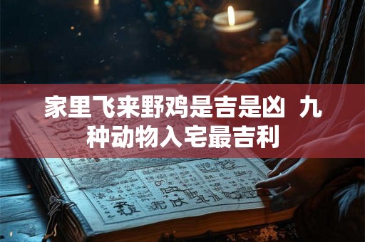家里飞来野鸡是吉是凶  九种动物入宅最吉利