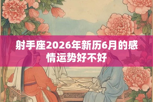 射手座2026年新历6月的感情运势好不好