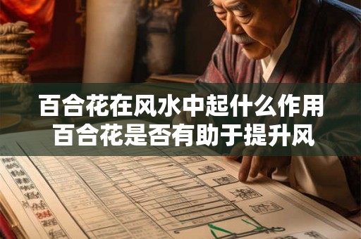 百合花在风水中起什么作用 百合花是否有助于提升风水