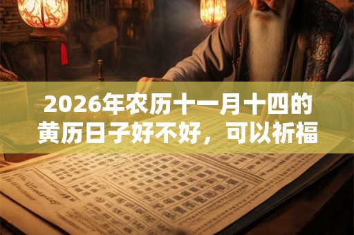 2026年农历十一月十四的黄历日子好不好，可以祈福吗？