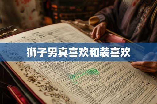 狮子男真喜欢和装喜欢