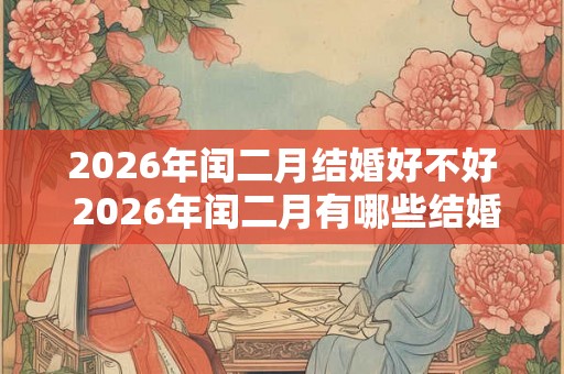 2026年闰二月结婚好不好 2026年闰二月有哪些结婚吉日