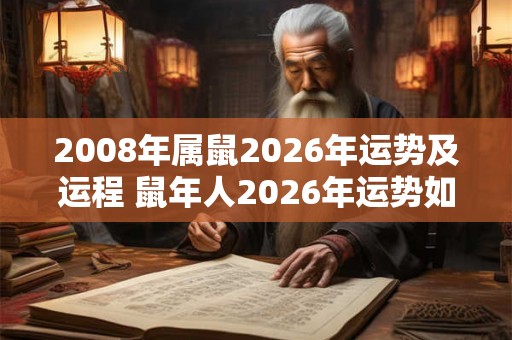 2008年属鼠2026年运势及运程 鼠年人2026年运势如何
