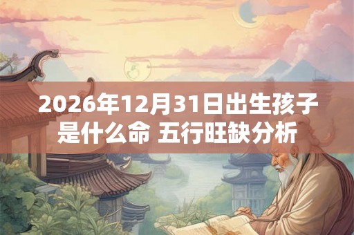 2026年12月31日出生孩子是什么命 五行旺缺分析