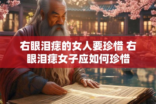 右眼泪痣的女人要珍惜 右眼泪痣女子应如何珍惜