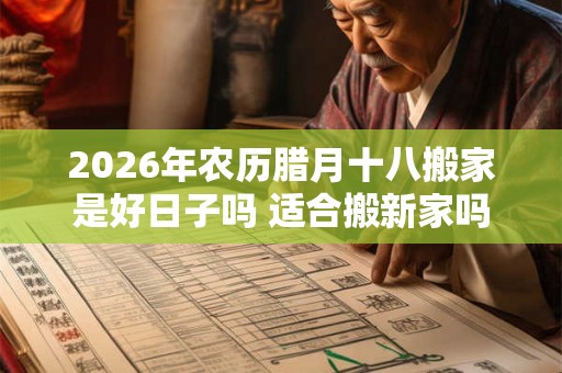 2026年农历腊月十八搬家是好日子吗 适合搬新家吗 2026年农历腊月十八搬家是好日子吗 适合搬新家吗