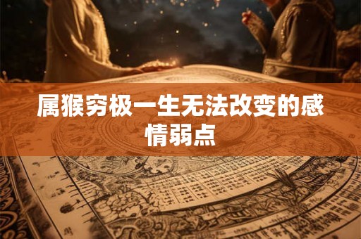 属猴穷极一生无法改变的感情弱点