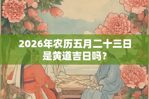 2026年农历五月二十三日是黄道吉日吗? 2026年农历五月二十三日是黄道吉日吗?