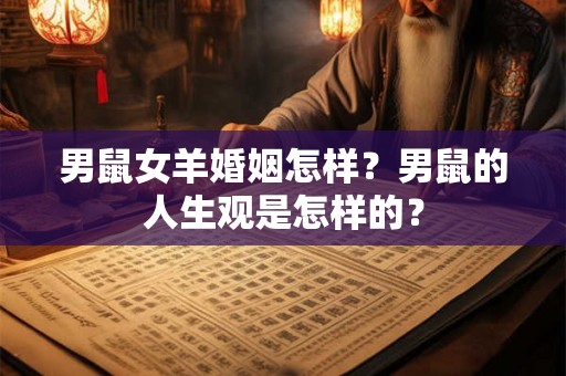 男鼠女羊婚姻怎样？男鼠的人生观是怎样的？