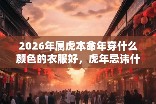 2026年属虎本命年穿什么颜色的衣服好，虎年忌讳什么颜色？