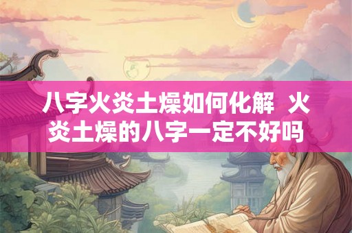 八字火炎土燥如何化解  火炎土燥的八字一定不好吗