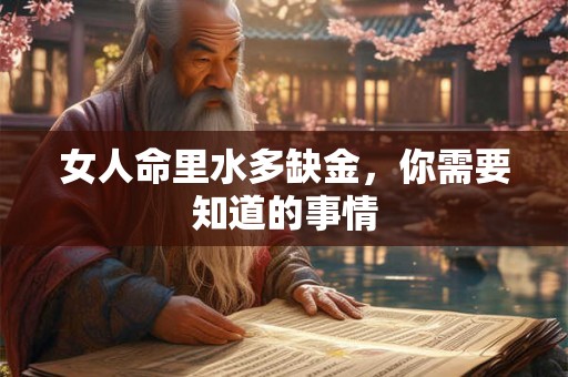 女人命里水多缺金，你需要知道的事情