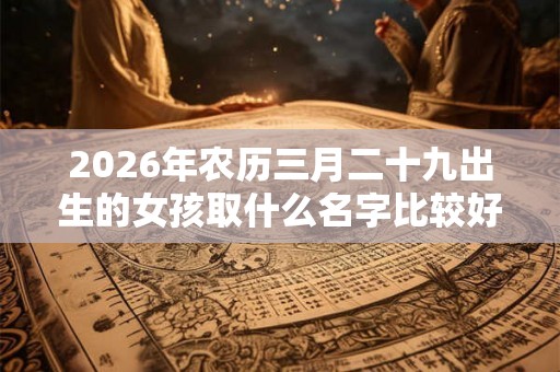 2026年农历三月二十九出生的女孩取什么名字比较好听  女孩名字集锦