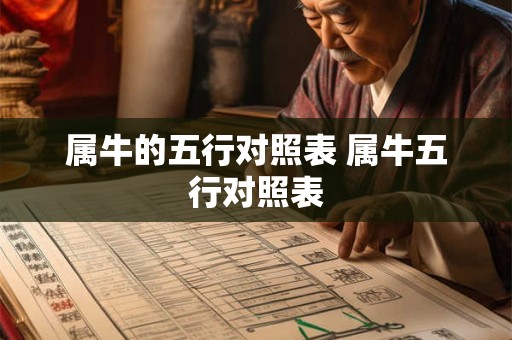 属牛的五行对照表 属牛五行对照表