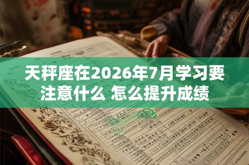 天秤座在2026年7月学习要注意什么 怎么提升成绩