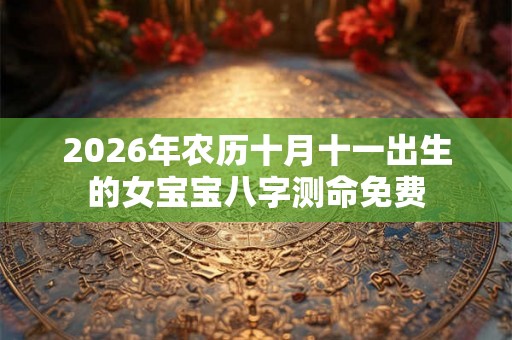 2026年农历十月十一出生的女宝宝八字测命免费 2026年农历十月十一出生的女宝宝八字测命免费