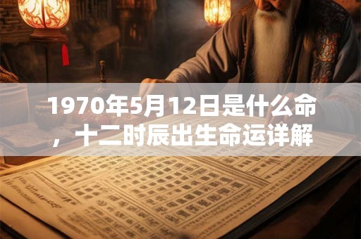 1970年5月12日是什么命，十二时辰出生命运详解
