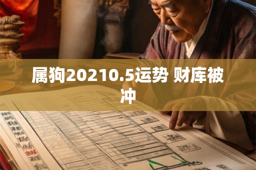 属狗20210.5运势 财库被冲