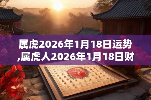 属虎2026年1月18日运势,属虎人2026年1月18日财运,生肖虎2026年1月18日运势