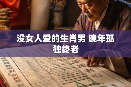 没女人爱的生肖男 晚年孤独终老