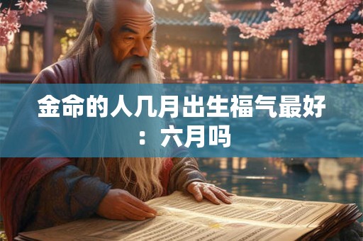 金命的人几月出生福气最好：六月吗
