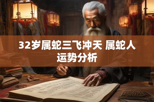 32岁属蛇三飞冲天 属蛇人运势分析