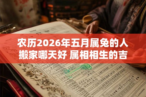 农历2026年五月属兔的人搬家哪天好 属相相生的吉日