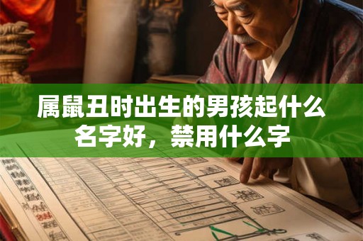 属鼠丑时出生的男孩起什么名字好，禁用什么字
